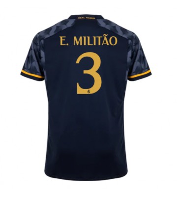 Real Madrid Eder Militao #3 Vieraspaita 2023-24 Lyhyet Hihat